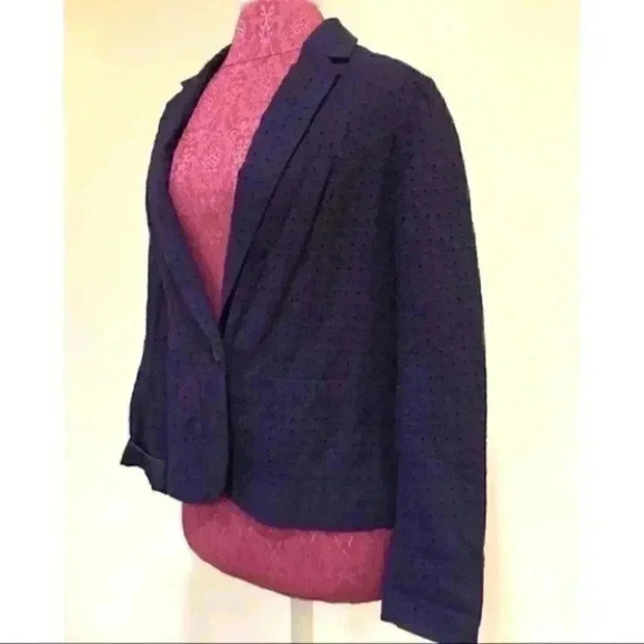 Gap Outlet Blazer Size 4 Eyelet One Button Pockets - Picture 6 of 7